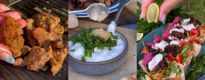 Herbi Recipe: Marinated Lamb Pita Pockets with Beetroot, Hummus & Spiced Coconut Yoghurt